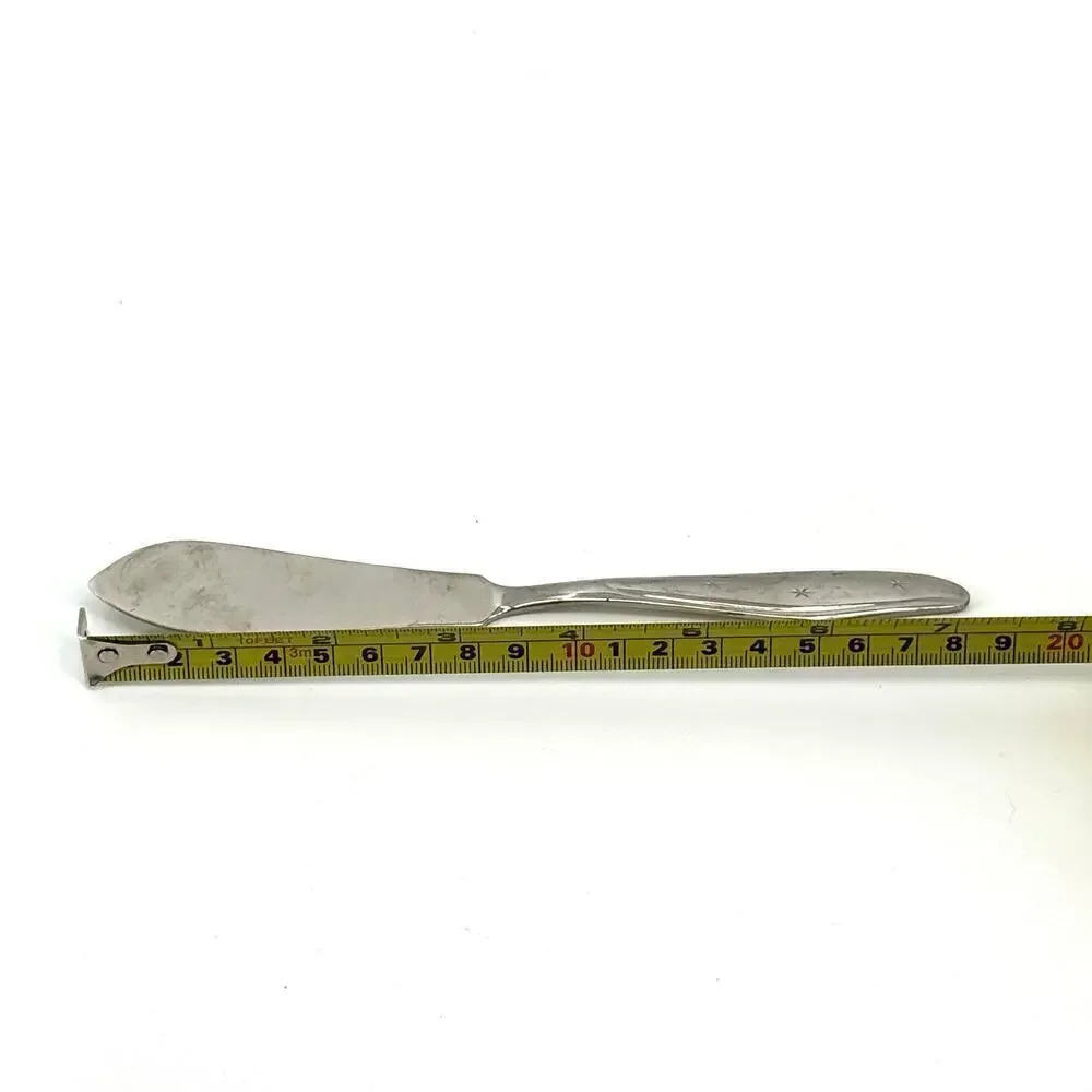 MARCREST Set of 3 Atomic Starburst MCM Sugar Spoons Butter Knife Stainless USA